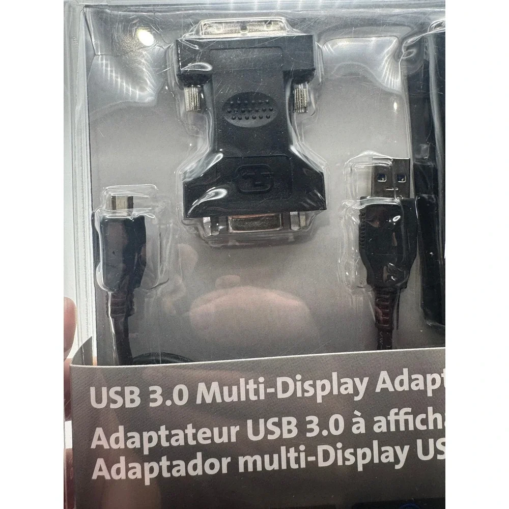 Kensington A1520A USB 3.0 Multi-Display Adapter DVI VGA 1080p Black New